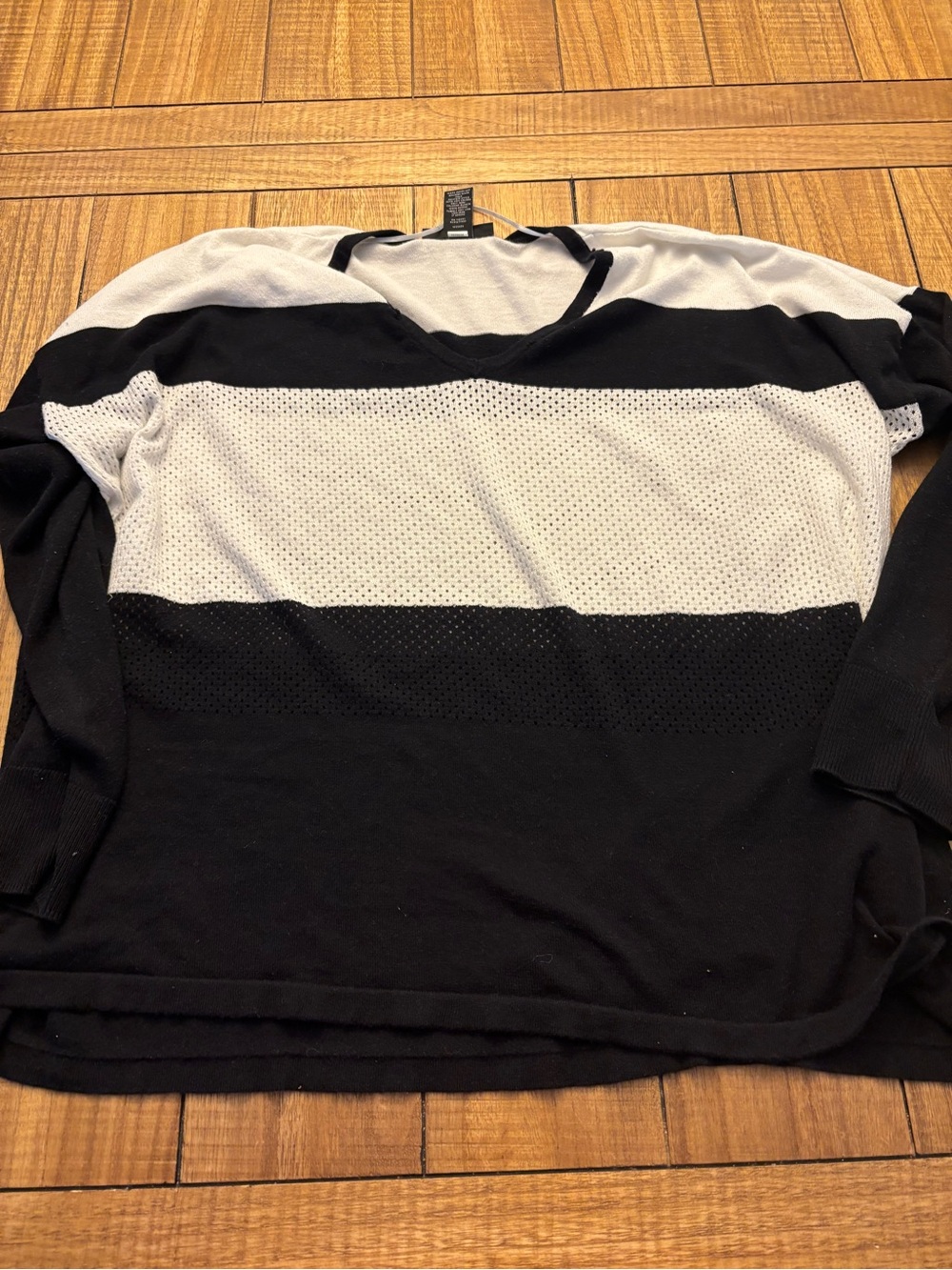 Lane Bryant Black and White Striped Top